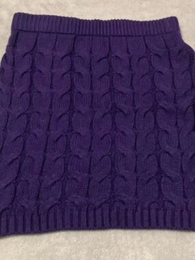 Purple Fried Dough Twists knitting skirt